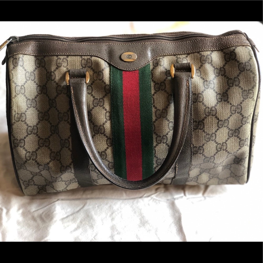 Authentic Vintage Gucci Boston Bag